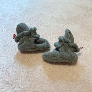 3 month charcoal gray Zutano booties